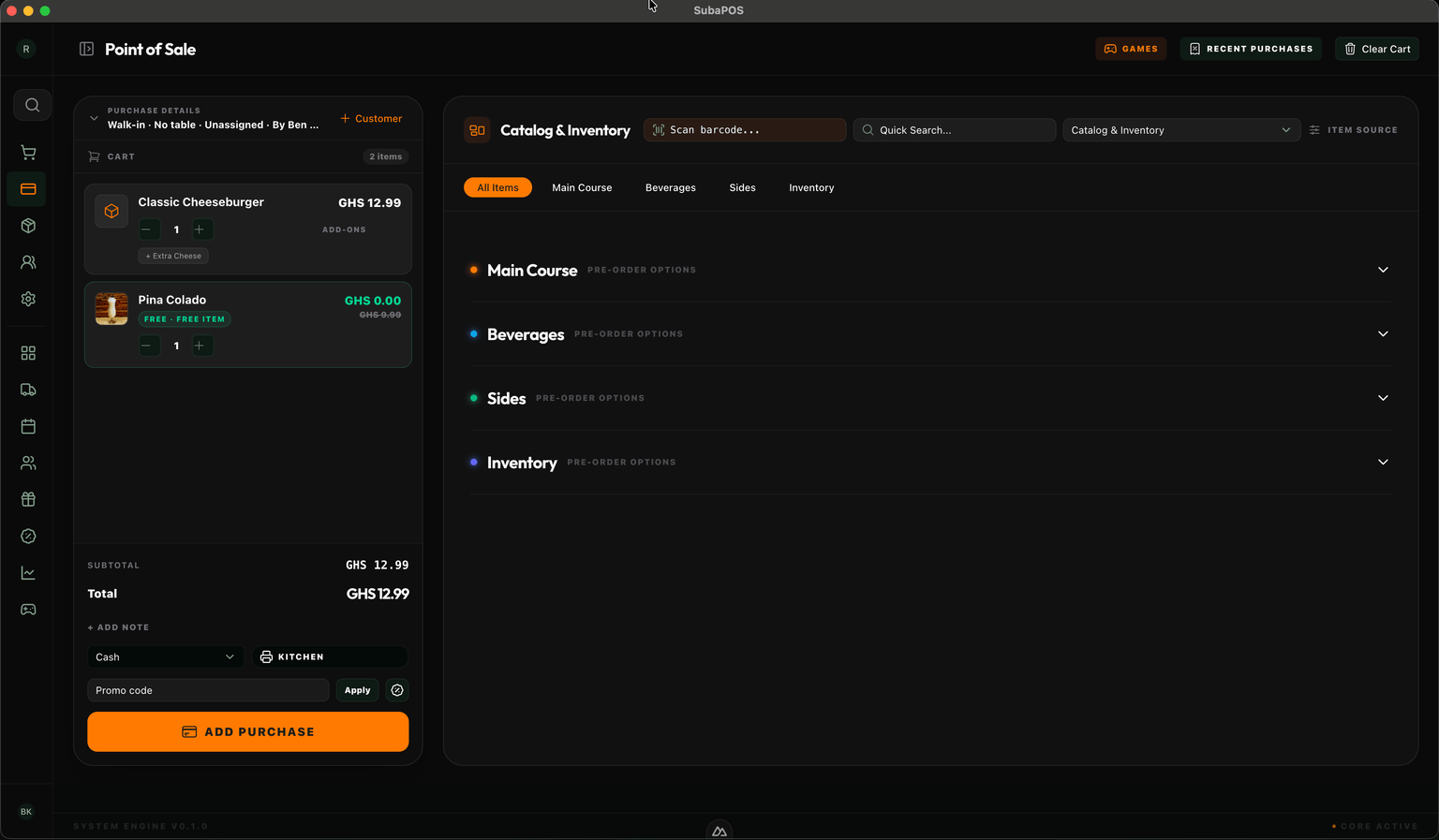 POS Checkout screenshot